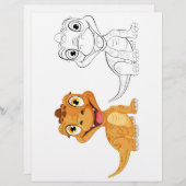 Schattigee drakenkleurplaat (Voorkant / Achterkant)