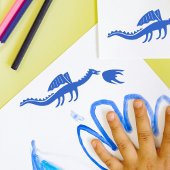 Schattigee drakenstempel | vliegende pose rubberstempel