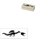 Schattigee drakenstempel | vliegende pose rubberstempel (Gestempeld)