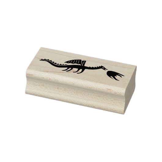 Schattigee drakenstempel | vliegende pose rubberstempel (Stempel)