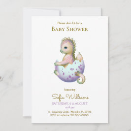Schattigee drakenuitnodiging voor baby shower. kaart