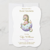 Schattigee drakenuitnodiging voor baby shower. kaart (Voorkant)