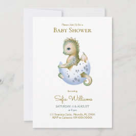 Schattigee drakenuitnodiging voor baby shower. kaart