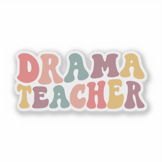 Schattigee dramaleraar sticker (Voorkant)