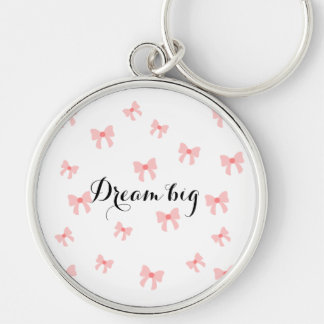Schattigee 'Dream big' sleutelhanger roze strik🎀