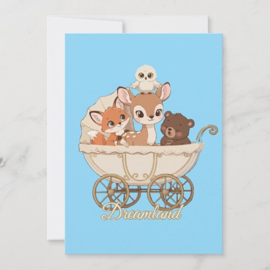 Schattigee Dreamland Woodland Animals | Baby Fox,  Aankondiging (Voorkant)