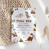 Schattigee Drie Rex Dinosaurus Verjaardag Kaart