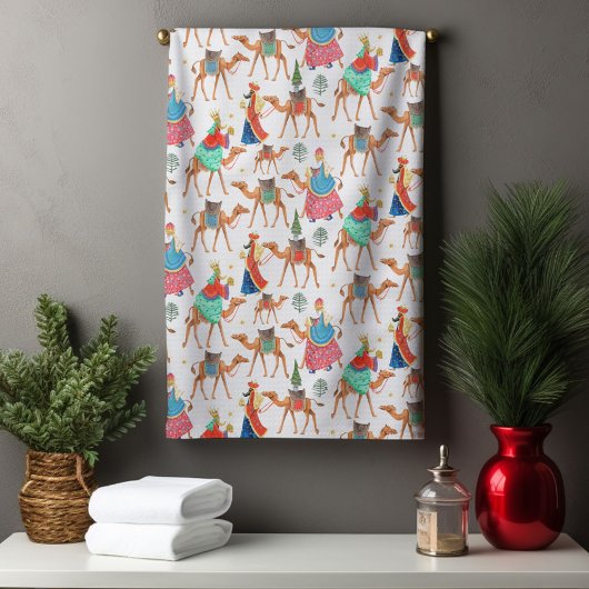 Schattigee Drie Wijze Mannen Kerstmis Theedoek