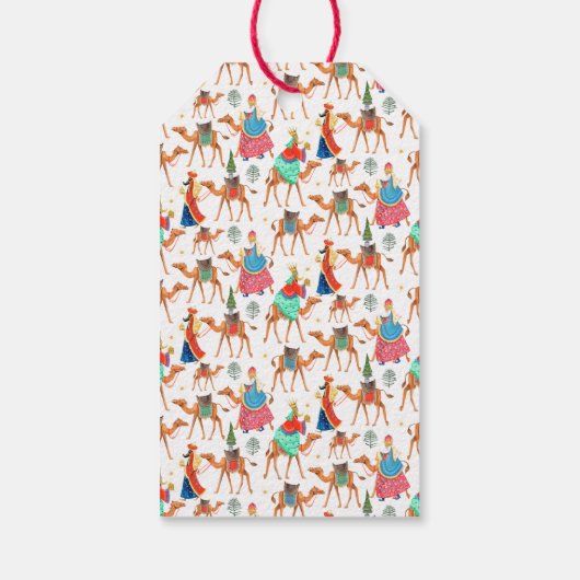 Schattigee Drie Wijze Mannen Kings Christmas Cadeaulabel (Achterkant)