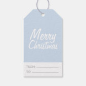 Schattigee Drijvende Pinguïn en Ballon in Sneeuw Cadeaulabel (Achterkant)