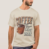 Schattigee drink van koffieenergie t-shirt (Voorkant)