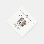 Schattigee Drinken op Me Border Collie Dog Bruilof Servet (Hoek)