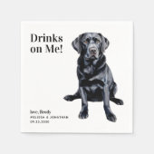 Schattigee Drinken op me labrador retriever honden Servet (Voorkant)