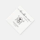 Schattigee Drinken op mij Golden Retriever Hond br Servet (Hoek)