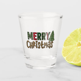 Schattigee Drinkware Merry Christmas Tree Design Shot Glas