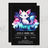 Schattigee Dromerige Kattenverjaardag Kaart (Voorkant / Achterkant)