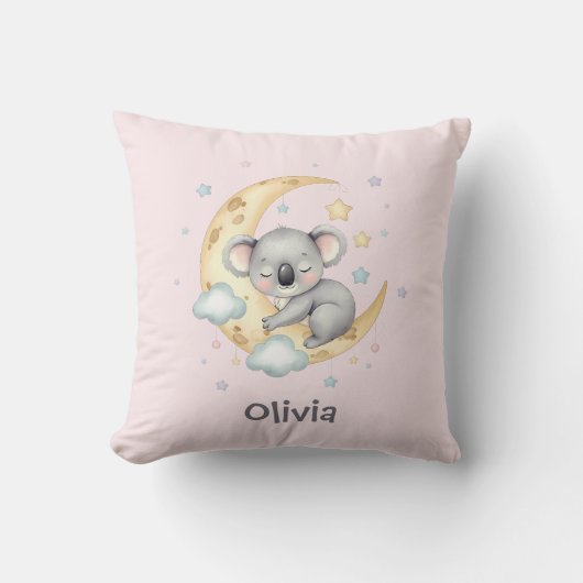 Schattigee dromerige koala meisjes kussen (Voorkant)