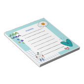 Schattigee Dromerige Pastel Doodle Memo Notitieblok (Schuin)