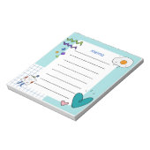 Schattigee Dromerige Pastel Doodle Memo Notitieblok (Linkerzijde)