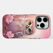Schattigee dromerige roze grafuil Case-Mate iPhone case (Achterkant (horizontaal))