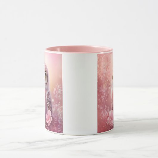 Schattigee dromerige roze grafuil mok (Midden)