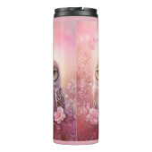 Schattigee dromerige roze grafuil thermosbeker (Achterkant)