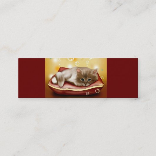 Schattigee droom kitten Visitekaartje (Voorkant)