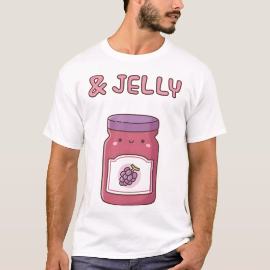 Schattigee Druivenjam Jam Jar Doodle T-shirt (Voorkant)