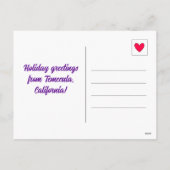 Schattigee Druivenkersttempel Feestdagenkaart (Achterkant)