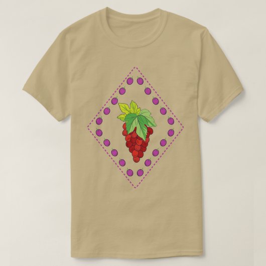 Schattigee druivenstempel 1 t-shirt (Design voorkant)