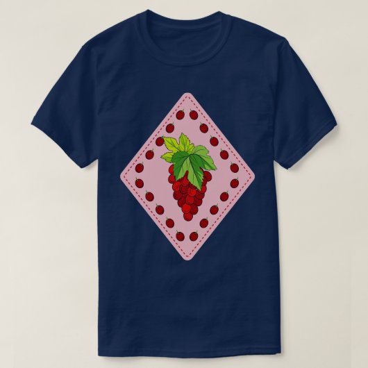 Schattigee druivenstempel t-shirt (Design voorkant)
