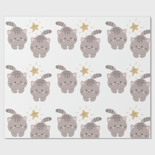 Schattigee dubbele katten cadeaupapier