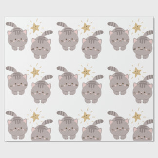 Schattigee dubbele katten cadeaupapier