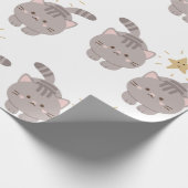 Schattigee dubbele katten cadeaupapier (Hoek)