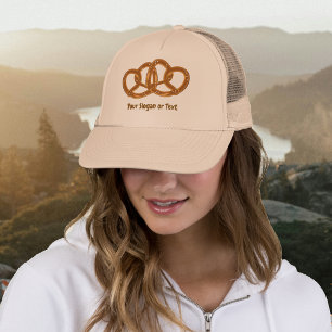 Schattigee dubbele pretzels: leuk eten, uw slogan trucker pet