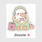 Schattigee Duck Cozy Gamer Sticker (Vel)