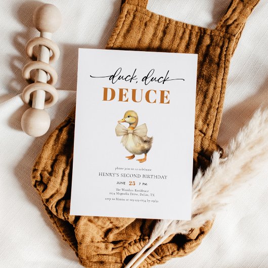 Schattigee Duck Duck Deuce Boy Verjaardag Kaart