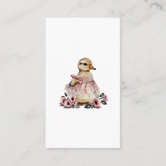 Schattigee Duck Luier Raffle Ticket Enclosure Kaar Informatiekaartje (Achterkant)