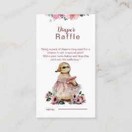 Schattigee Duck Luier Raffle Ticket Enclosure Kaar Informatiekaartje