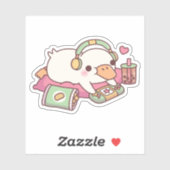 Schattigee Duck Relax Gamer Sticker (Vel)