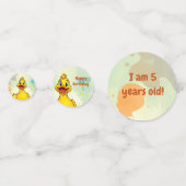 Schattigee Duck Verjaardag Party Tafel Confetti Ci (Achterkanten)