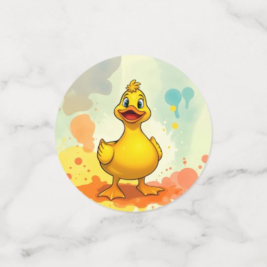 Schattigee Duck Verjaardag Party Tafel Confetti Ci (Kleine voorkant)