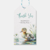 Schattigee Duckling Verjaardagsfeest Favoriet Gift Cadeaulabel (Voorkant)