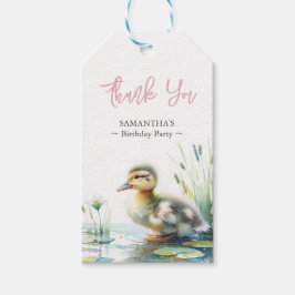 Schattigee Duckling Verjaardagsfeest Meisje Favori Cadeaulabel
