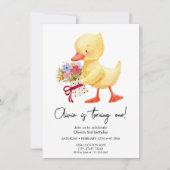 Schattigee Duckling Verjaardagsuitnodiging Kaart (Voorkant)