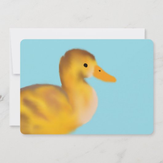 Schattigee Duckling Verjaardagsuitnodiging Kaart (Achterkant)