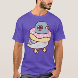 Schattigee duif met donut Ketting grappig T-shirt
