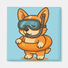 Schattigee duiken Corgi magneten | Leuke keuken de
