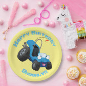 Schattigee duin buggy voertuig cartoon gepersonali papieren bordje (Feest)