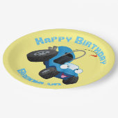 Schattigee duin buggy voertuig cartoon gepersonali papieren bordje (Gekanteld)